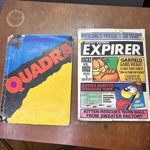 2 Vintage Mead Folders 1978 Garfield 1988 Quadra Portfolio